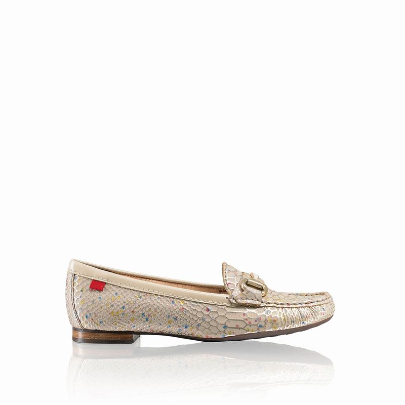 Russell & Bromley Grand Snaffle Trim Moccasin Women's Metallic [FNI3781EL]